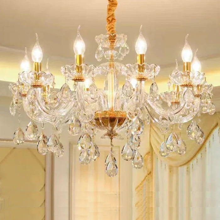European Transparent Crystal Chandelier for Luxurious Lighting