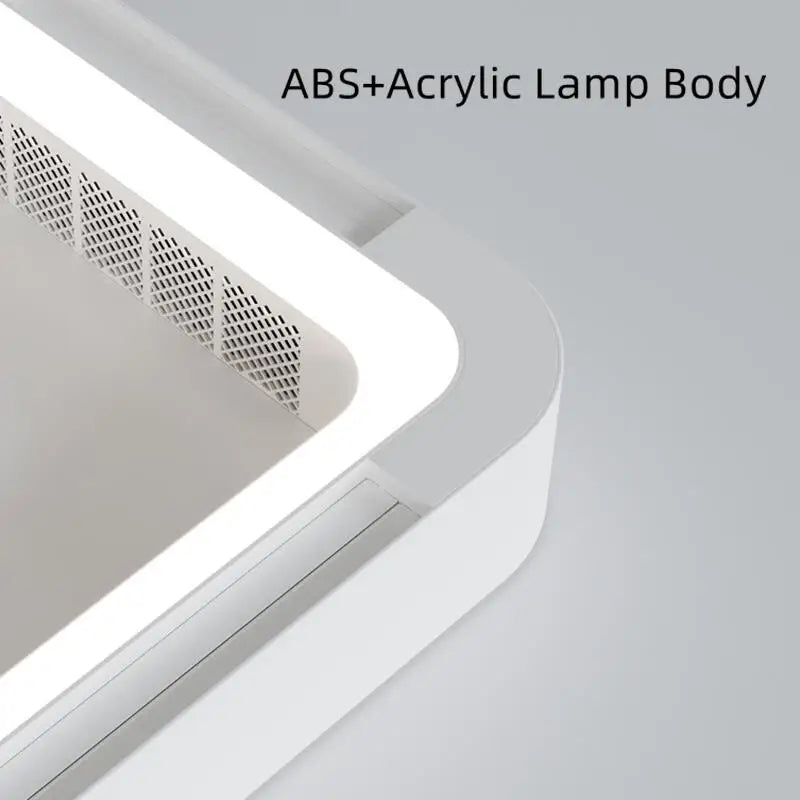 Smart White Square Ceiling Fan with App Control