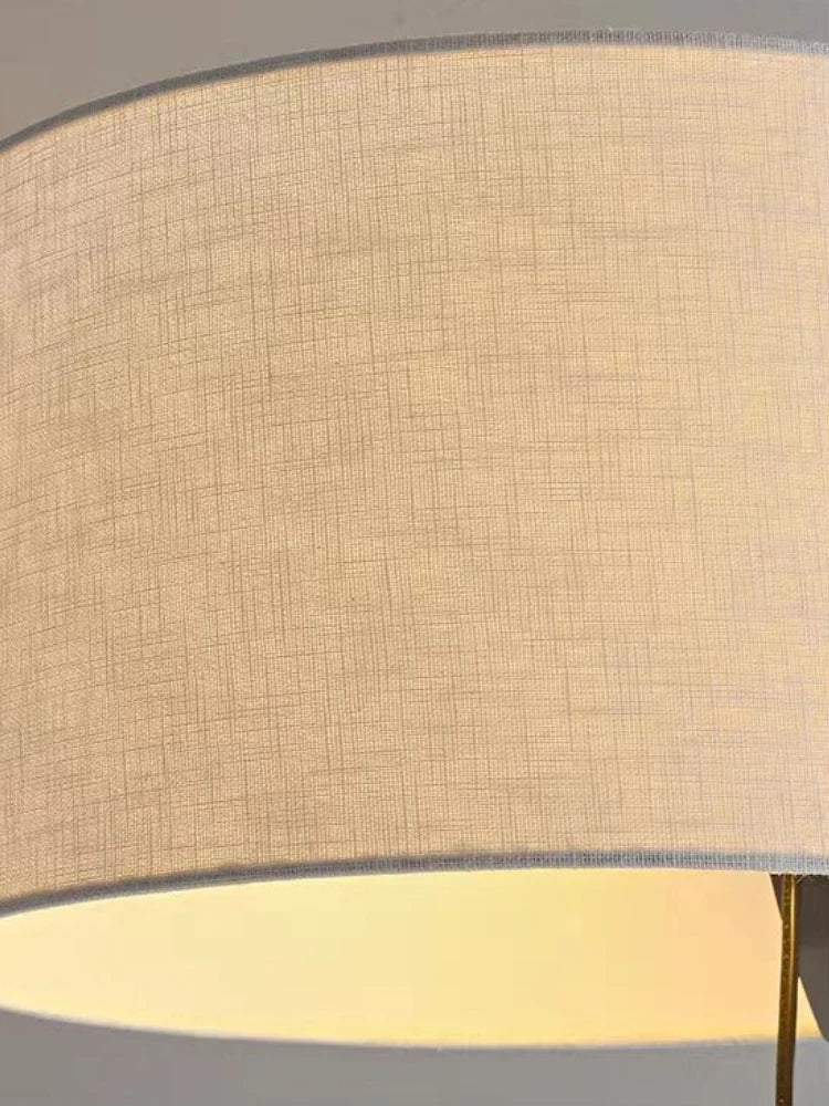 Modern Minimalist Floor Lamp with Retro Fabric Shade