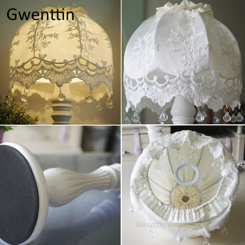 Korean Lace Bedside Lamp for Elegant Home Décor