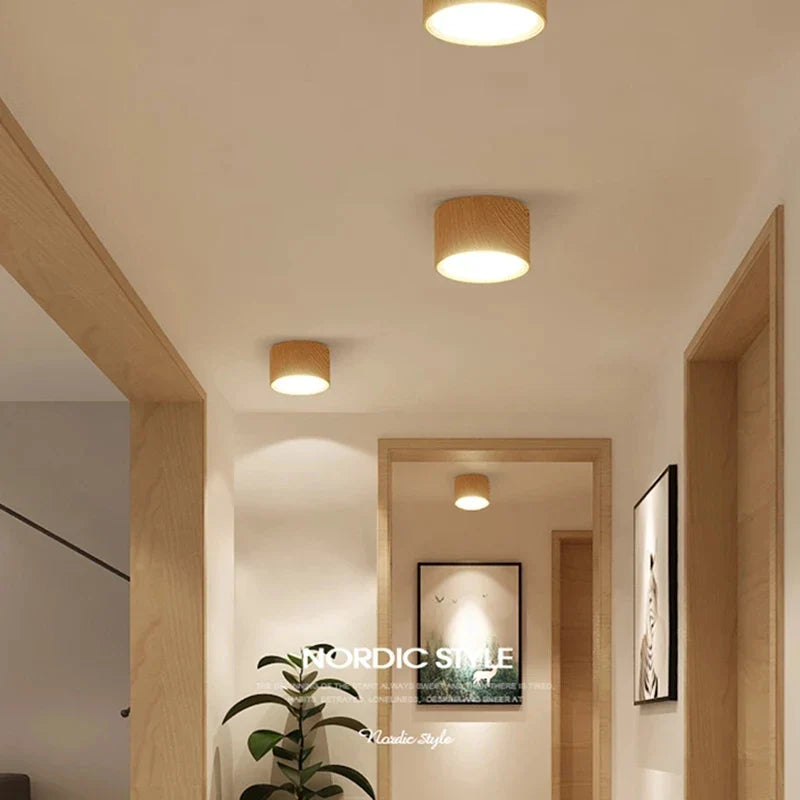 Modern Nordic Design Wood LED Pendant Light for Home