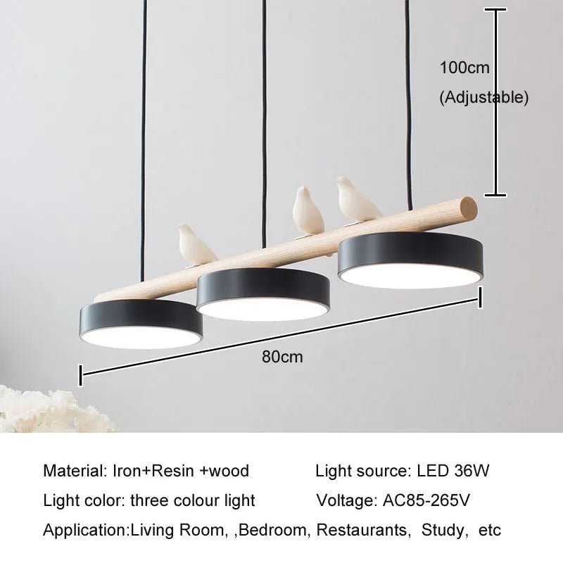 Modern Nordic LED Minimalist Bird Macaron Iron Decor