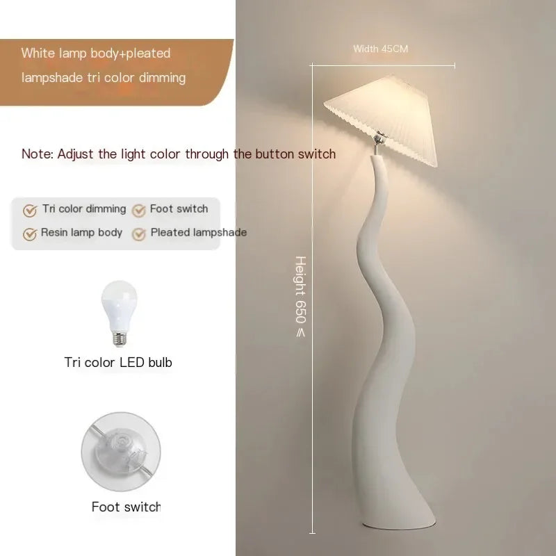 Curved Nordic Floor Lamp - Premium Mushroom Design