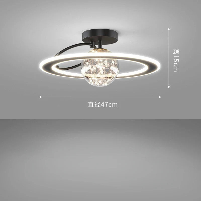 Luxury Modern LED Chandelier with Gold Glass Spheres