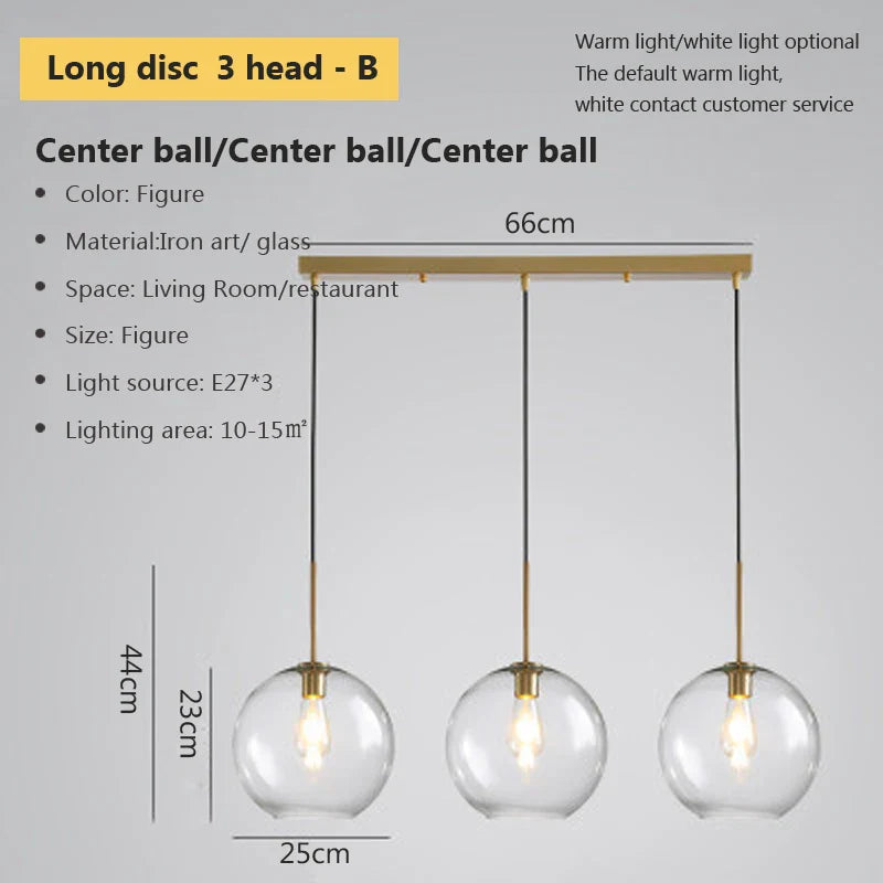 Industrial Glass LED Pendant Light