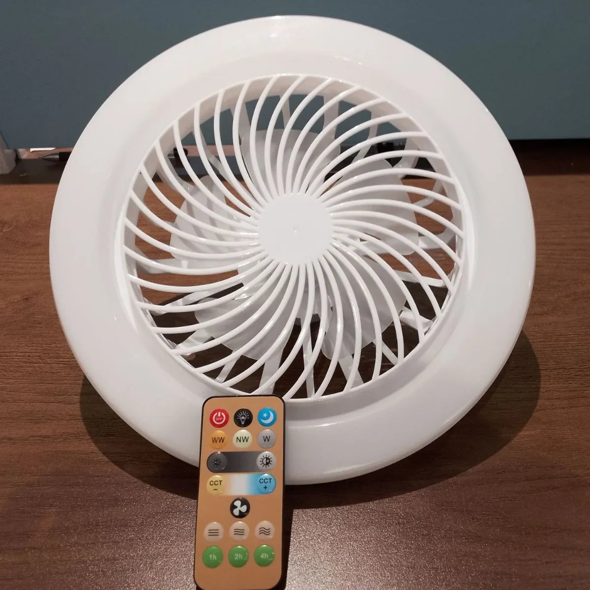 Smart LED Ceiling Light with Fan and Remote Control
