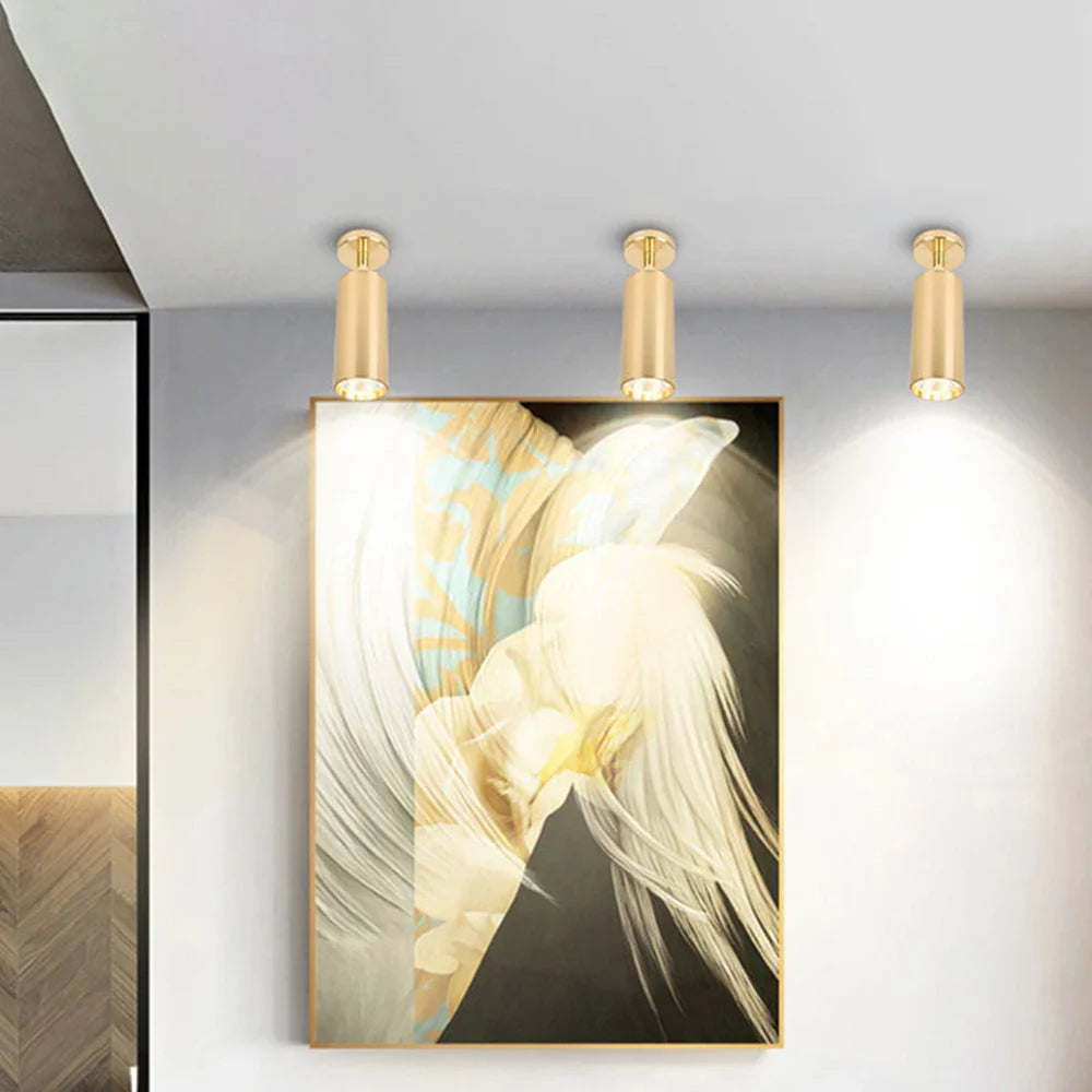 Gold Aluminum LED Spotlight for Modern Interior Lighting