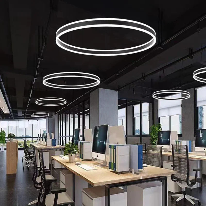 Modern LED Dimmable Ring Design Chandelier