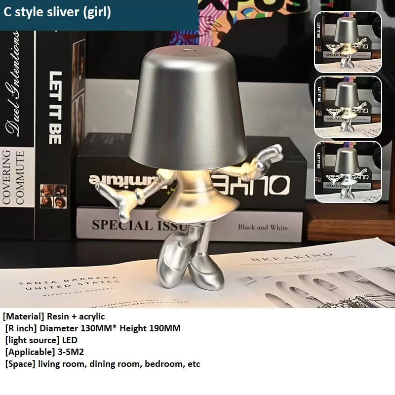 Touch Control Desk Lamp with Night Light - Decorative Christmas Gift