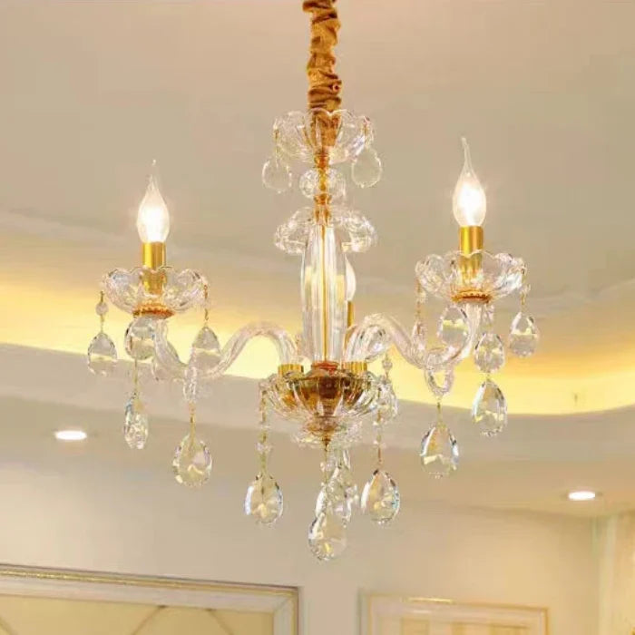 European Transparent Crystal Chandelier for Luxurious Lighting