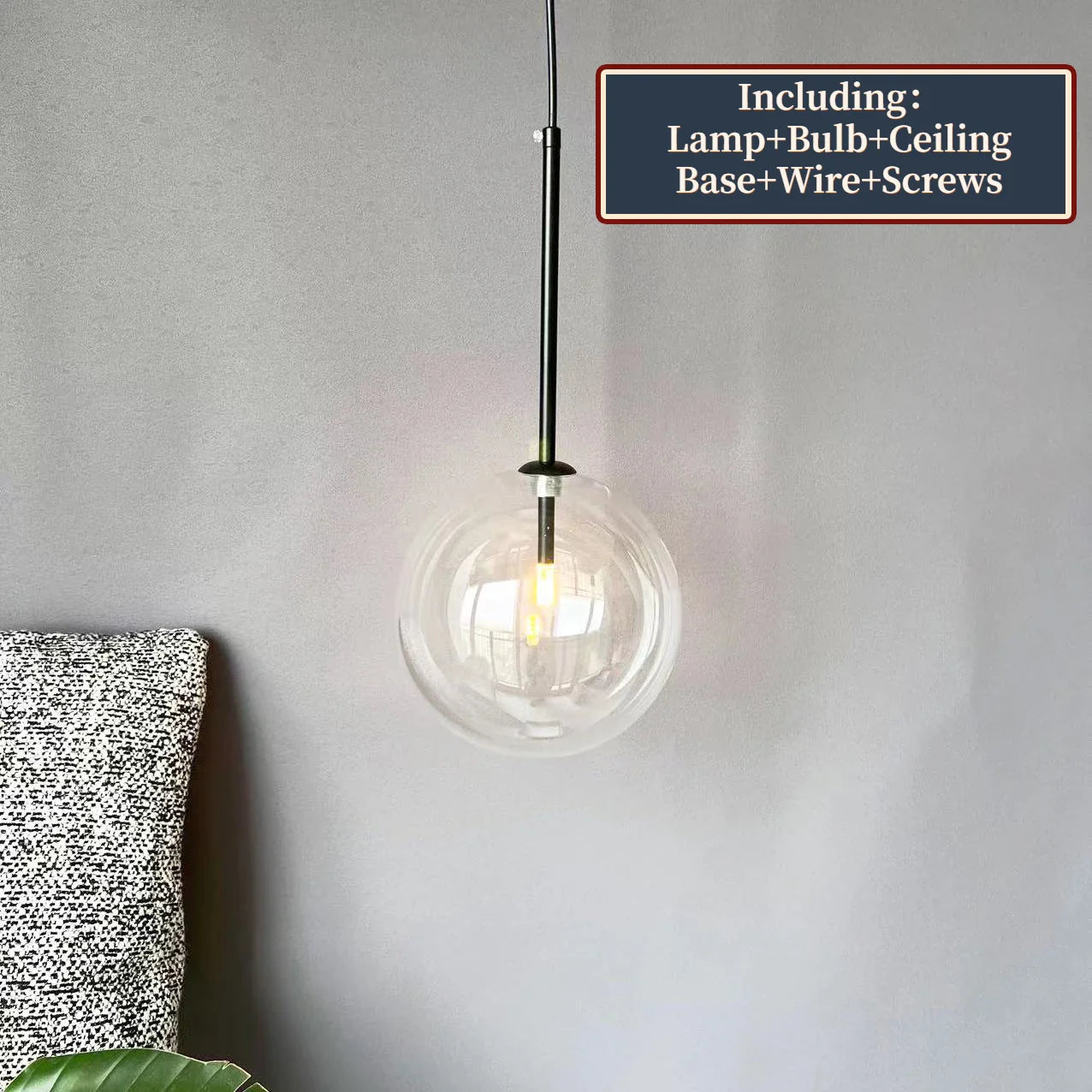 LED Glass Pendant Light for Kitchen, Dining Room, and Hotel Décor