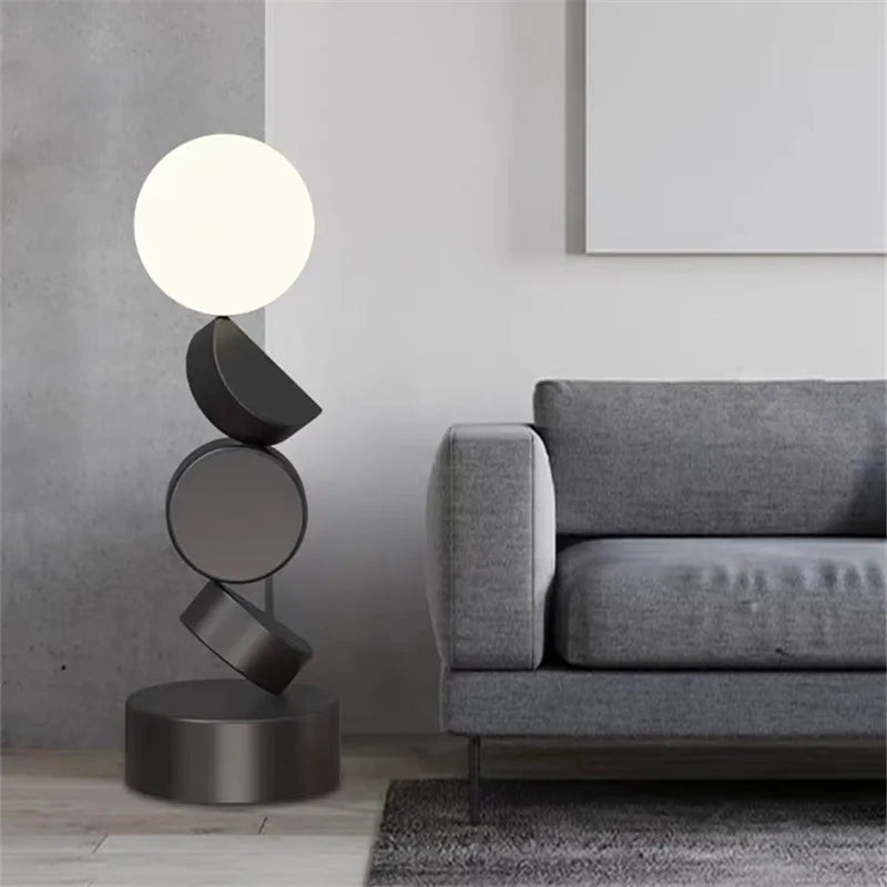 Round Glass Design Floor Lamp for Modern Decor