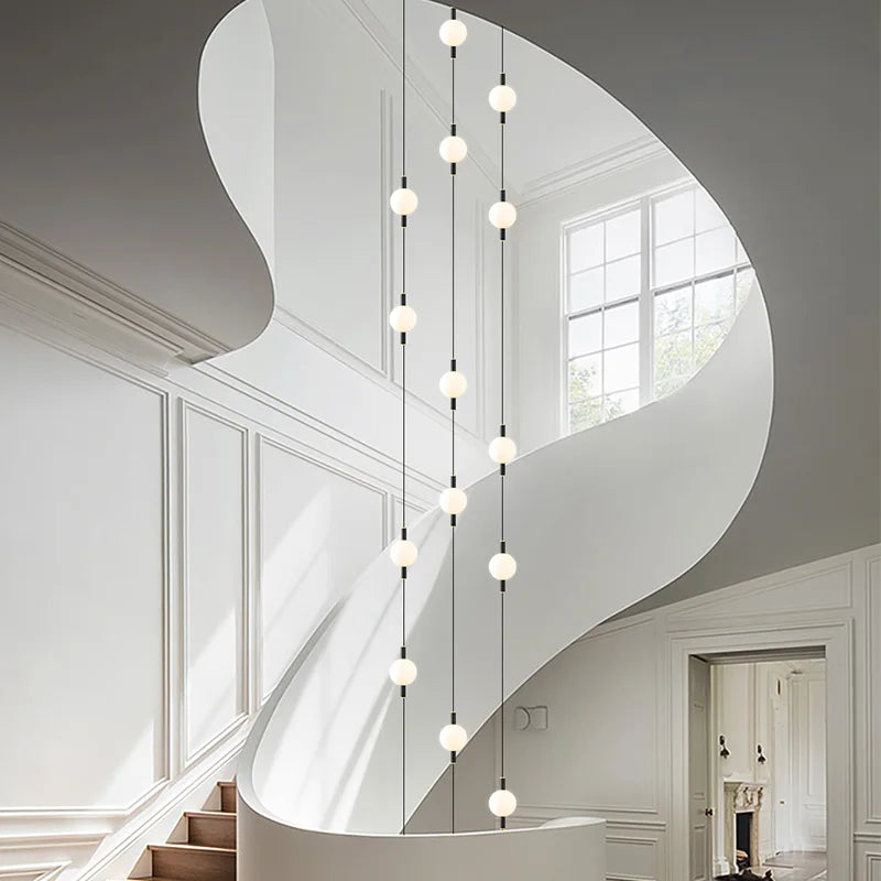 Modern Nordic Villa Double Staircase Pendant Light