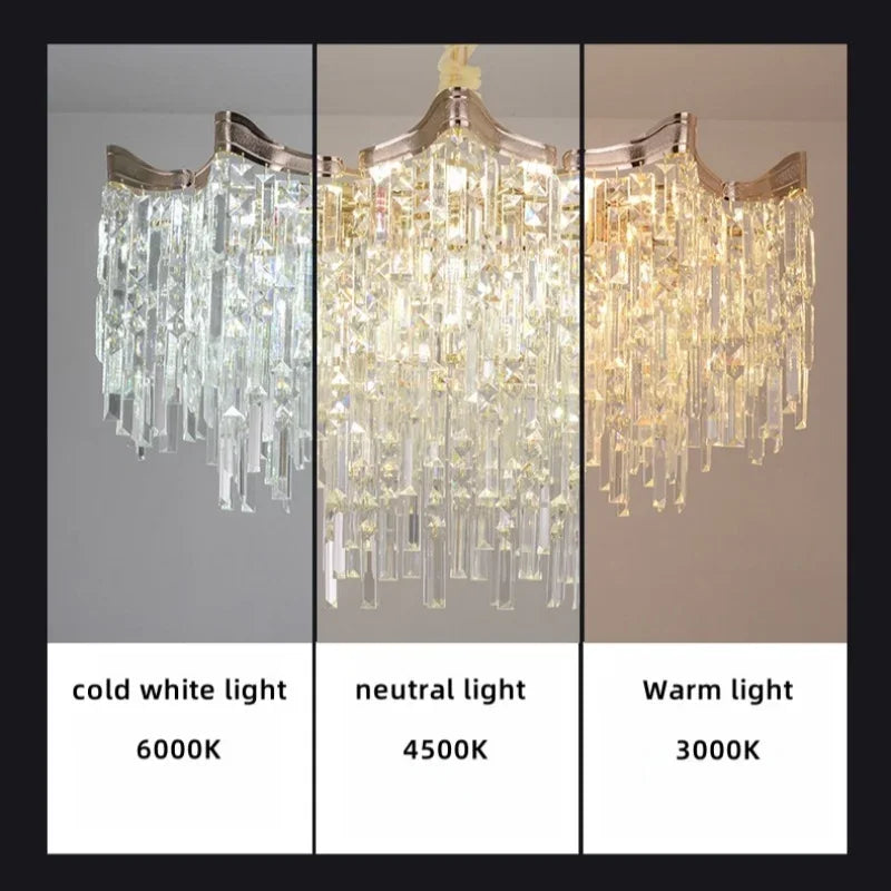 Modern 7-Tier Crystal Chandelier for Interior Decoration
