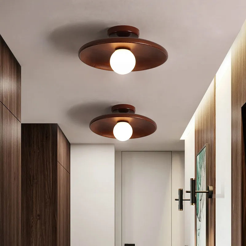 Nordic Wood LED Ceiling Light for Living Room, Bedroom, Dining Room, Hallway, Balcony