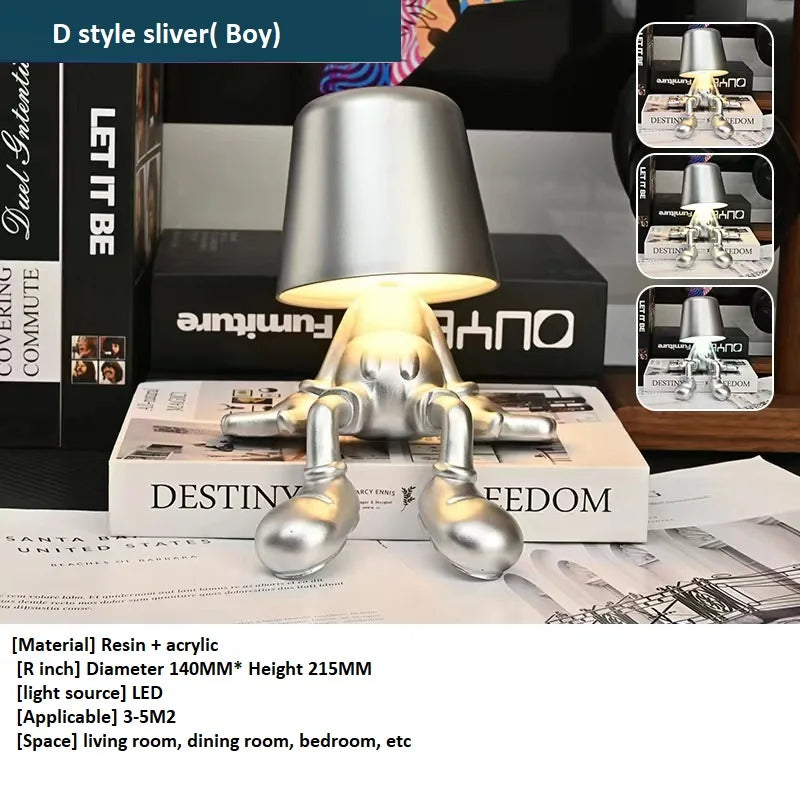 Touch Control Desk Lamp with Night Light - Decorative Christmas Gift