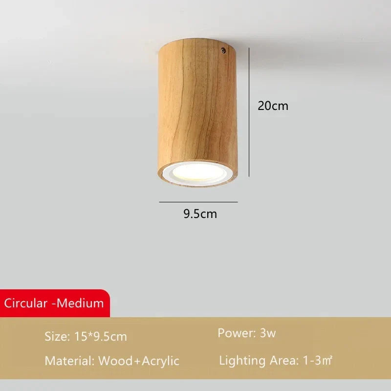 Modern Wood Surface Ceiling Light