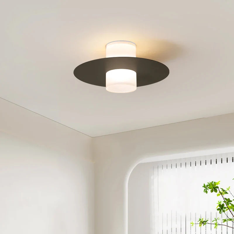 Modern LED Ceiling Light for Hallway, Living Room, Dining Room, Kitchen, Bedroom - Black & White