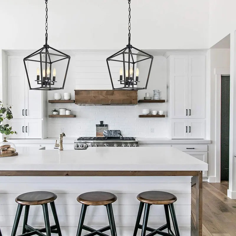 Retro Minimalist American Farmhouse Restaurant Chandelier for Kitchen, Hallway, and Bedroom