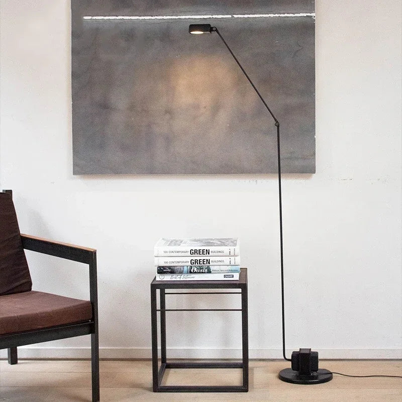 Italian Design Adjustable Motorized Floor Lamp with Pivot Arm