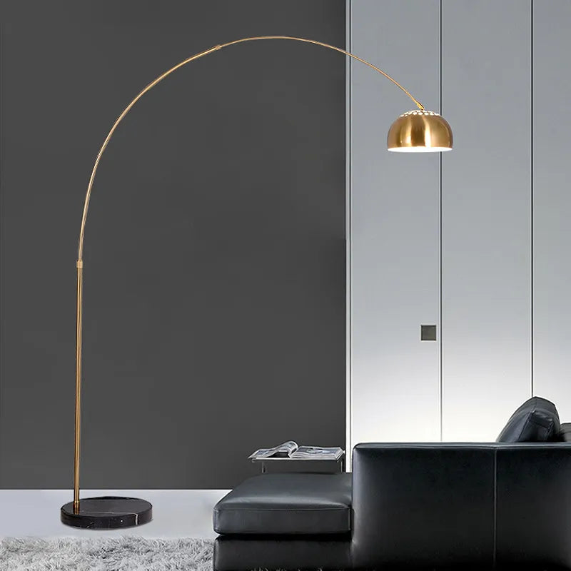Luxury Adjustable Nordic Fishing Floor Lamp with Marble Base and Remote