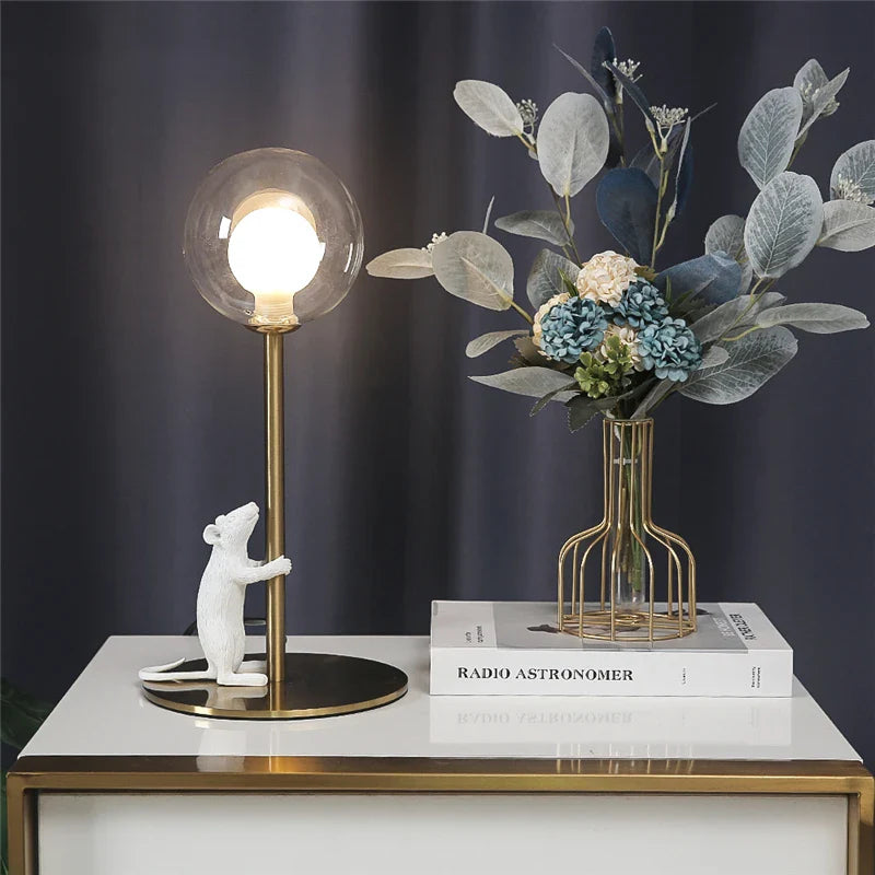 Modern Mouse Resin Floor Lamp with LED - Creative Decor