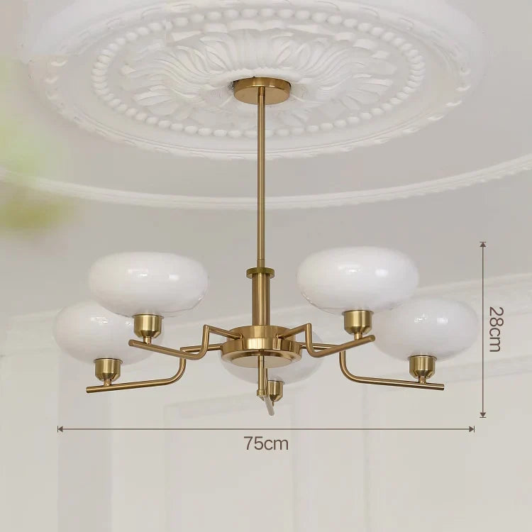 Modern Art Deco Glass Pendant Light in Bauhaus Design