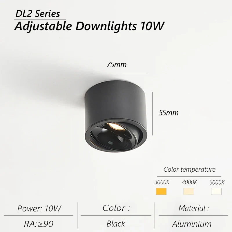 Adjustable Ultra-Slim LED Spotlight - Modern Anti-Glare Design