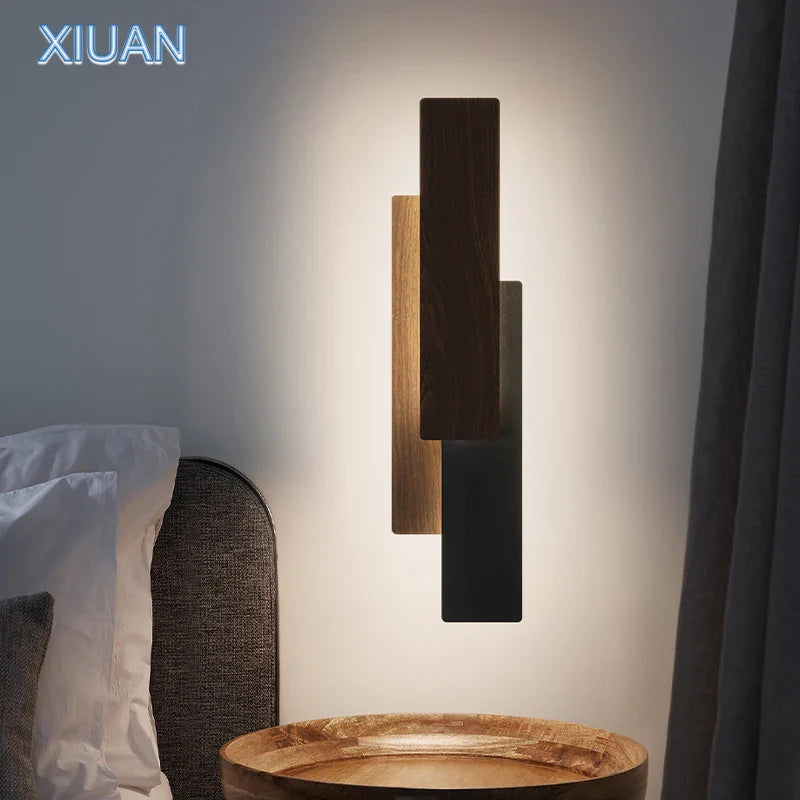 Modern Natural Wood Wall Sconce