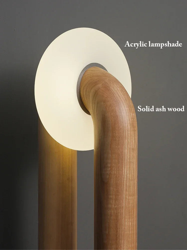 Japanese Retro Wooden Touch Lamp - Artistic & Adjustable Design