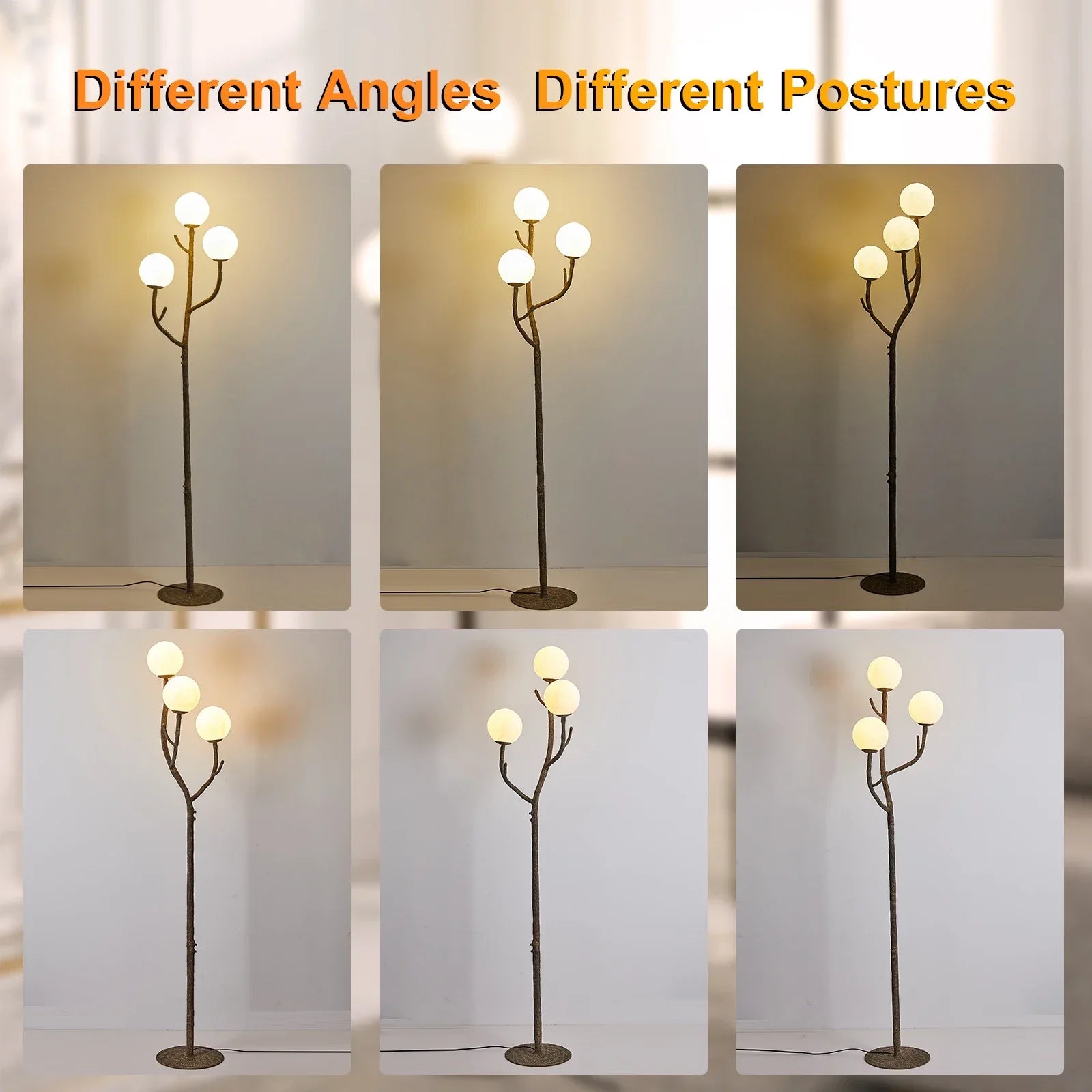 Handmade Metal Floor Lamp Inspired by Nature