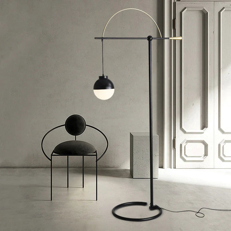 Creative Minimalist Fishing Floor Lamp for Indoor Use