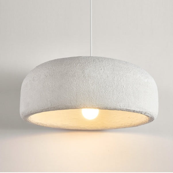 White Round Shade Mango Suspension Lamp Design