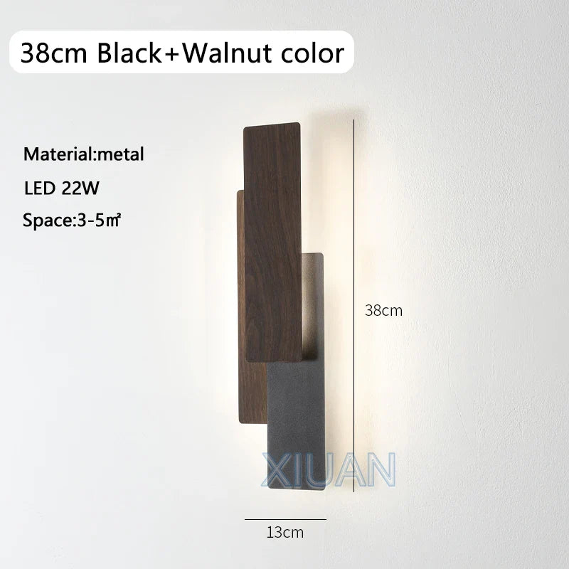 Modern Natural Wood Wall Sconce