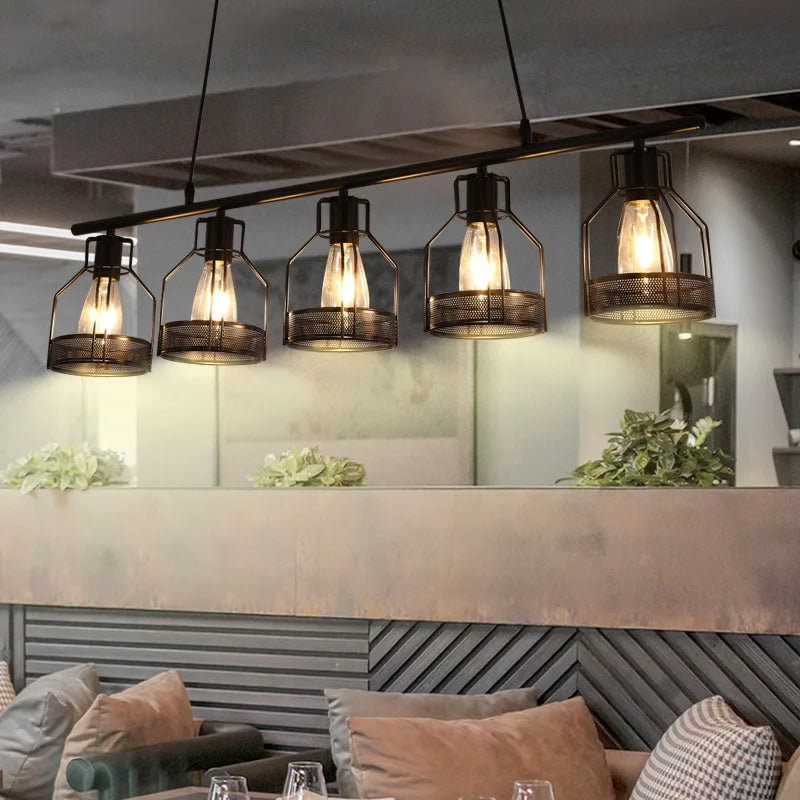 Industrial Retro Style 3/4/5-Light Pendant Lamp