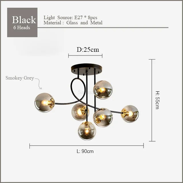 Modern Minimalist Nordic Gold LED Magic Bean Pendant Light