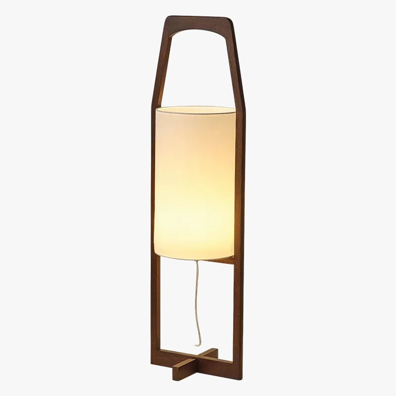 Wabi Sabi Japanese Wooden Floor Lamp for Zen Home Decor