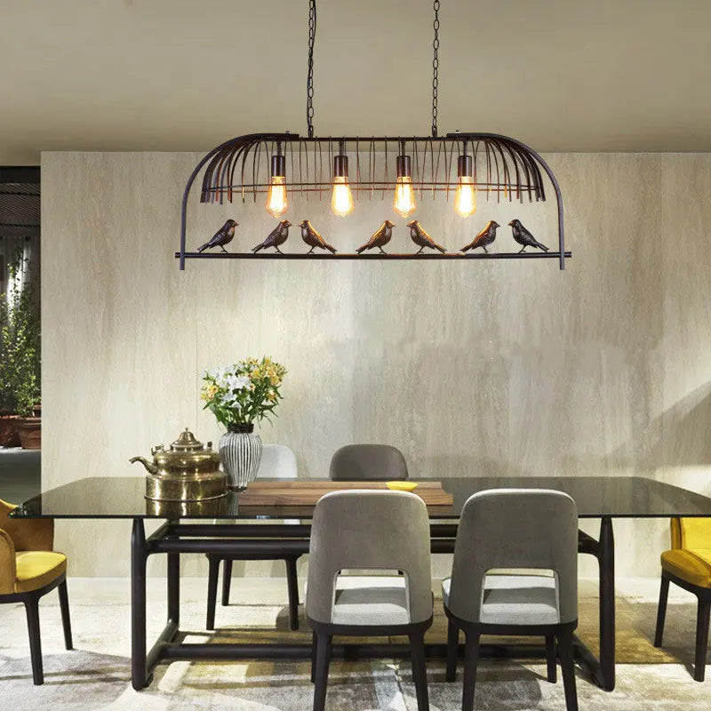Creative Retro Industrial Bird Iron Pendant Light for Loft, Restaurant, Bar