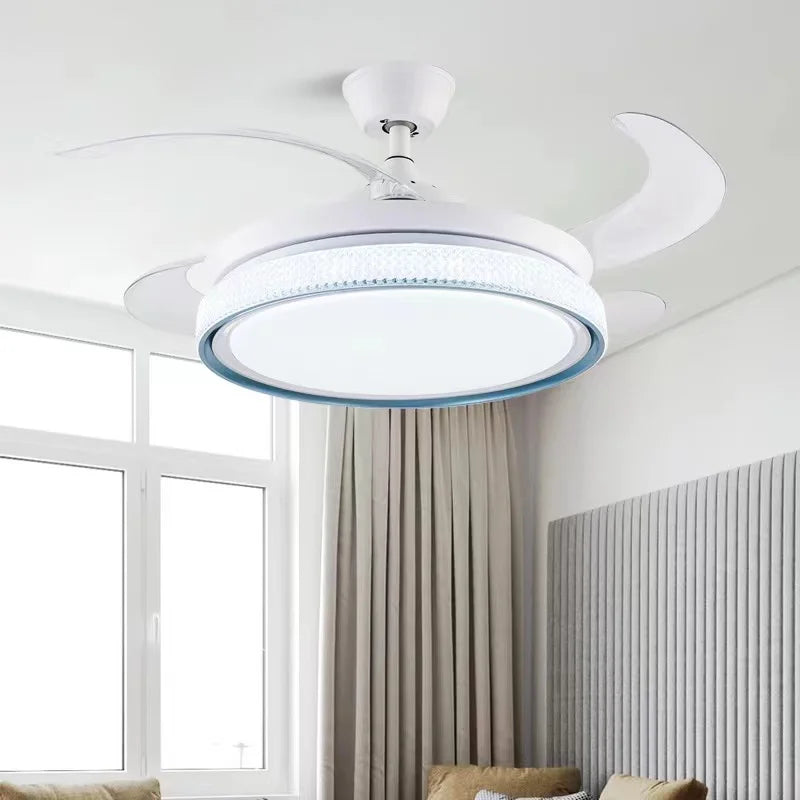 Modern Smart LED Ceiling Fan with Retractable Blades