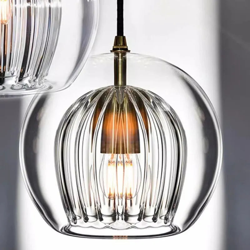 Smoke Gray Nordic Design Glass LED Pendant Light