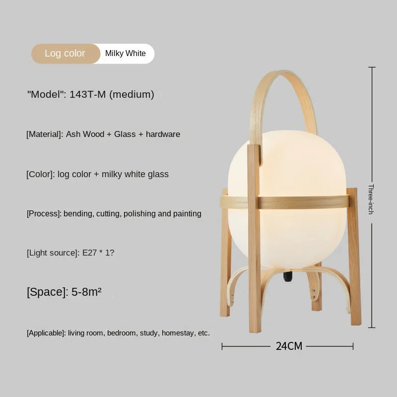 Nordic Wooden LED Desk Lamp
