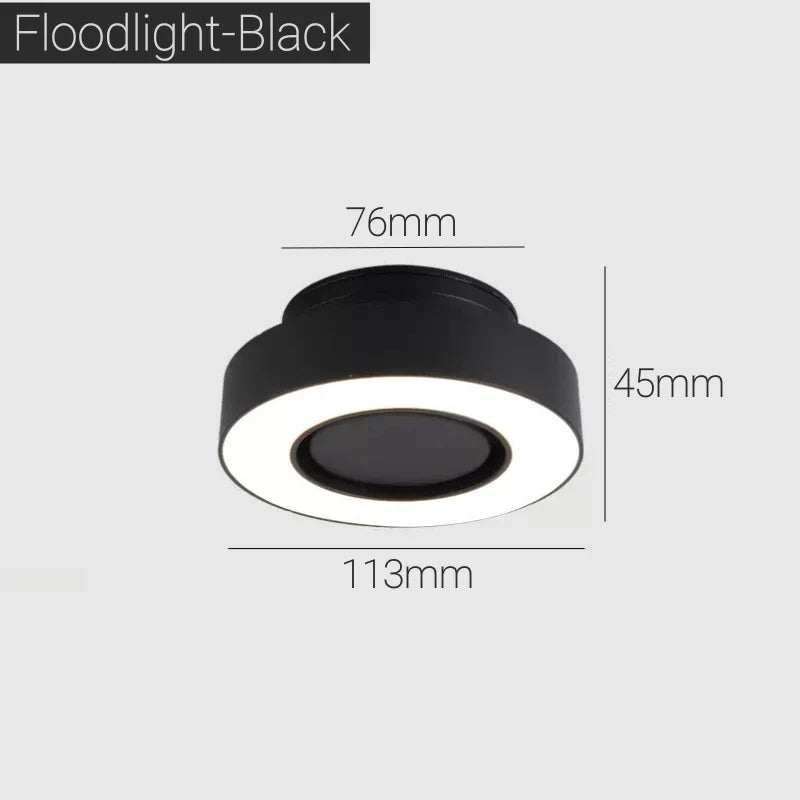 Adjustable Anti-Glare LED Ring Surface-Mounted Spotlight