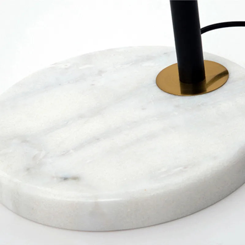 Gold and Black Metal and Glass Floor Lamp for Indoor Use
