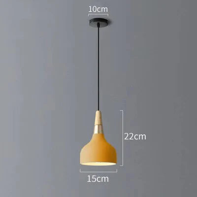 Modern LED Pendant Light with Colorful Metal Shade