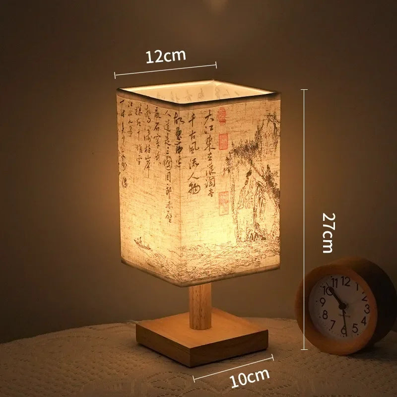 Chinese Style LED Desk Lamp with USB Port and Adjustable Brightness