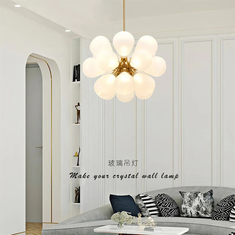 Nordic Glass LED Ball Pendant Light for Home Decor