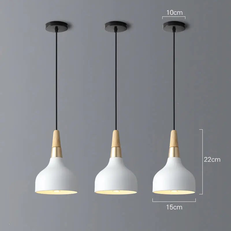 Modern LED Pendant Light with Colorful Metal Shade
