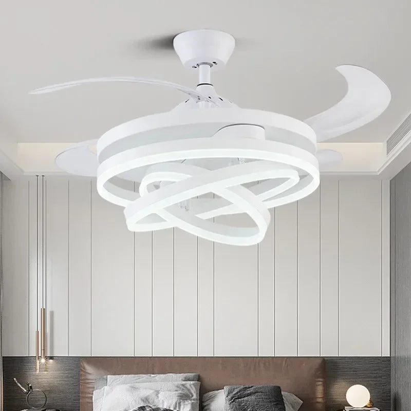 Silent Ceiling Fan with Remote Control and LED Light