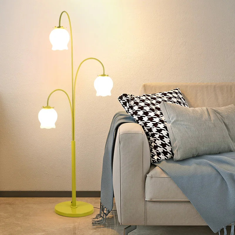 American Style Floral Pattern Bedside Lamp for Birthday Gift