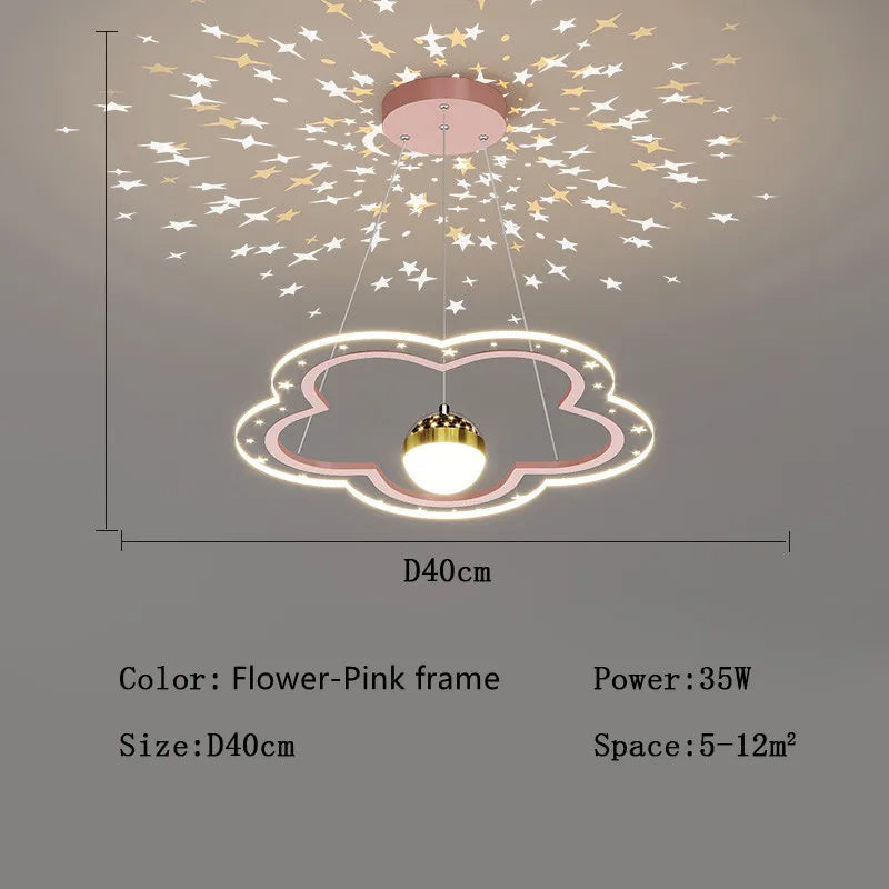 Creative Modern LED Star Pendant Lights for Kids' Rooms